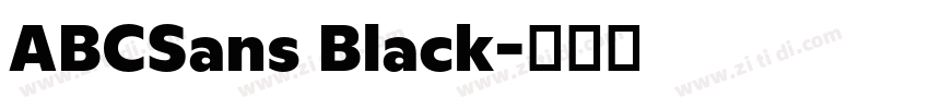 ABCSans Black字体转换